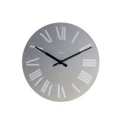 firenze wall clock in abs, gray quartz movement